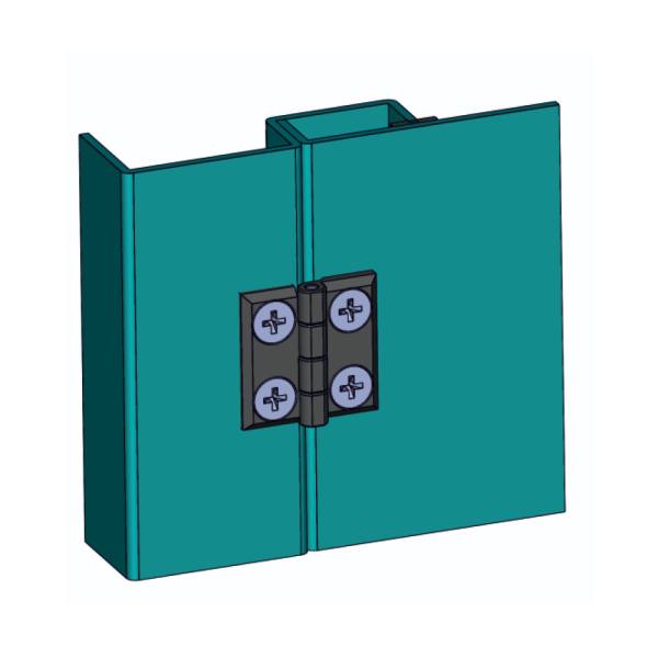 Cerniera a libro 30x30 mm in plastica nera