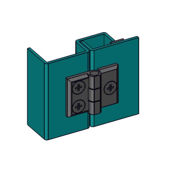 Cerniera a libro 30x40mm in zama cromata con fori