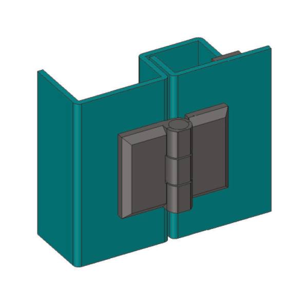 Cerniera a libro 30x40mm in zama nera con perni