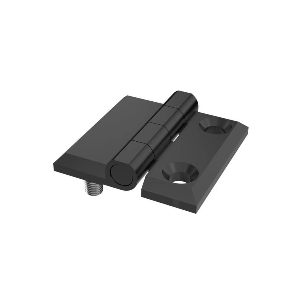 Cerniera a libro 40x40mm in zama nera con due fori