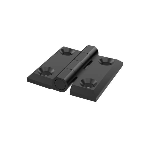 Cerniera a libro 40x40mm in zama nera con 4 fori