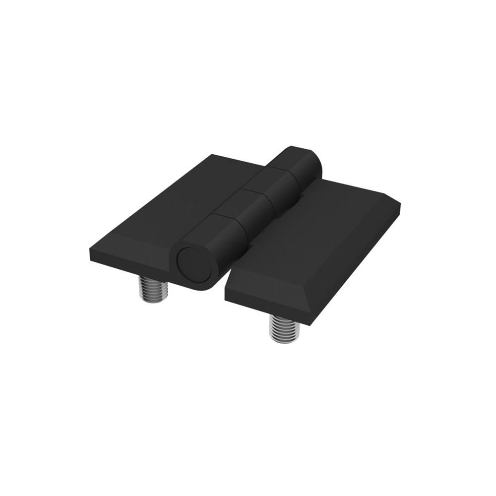 Cerniera a libro 40x40mm in plastica nera con perni