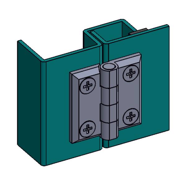 Cerniera a libro in acciaio inox con 4 fori MY4040.5.0.4