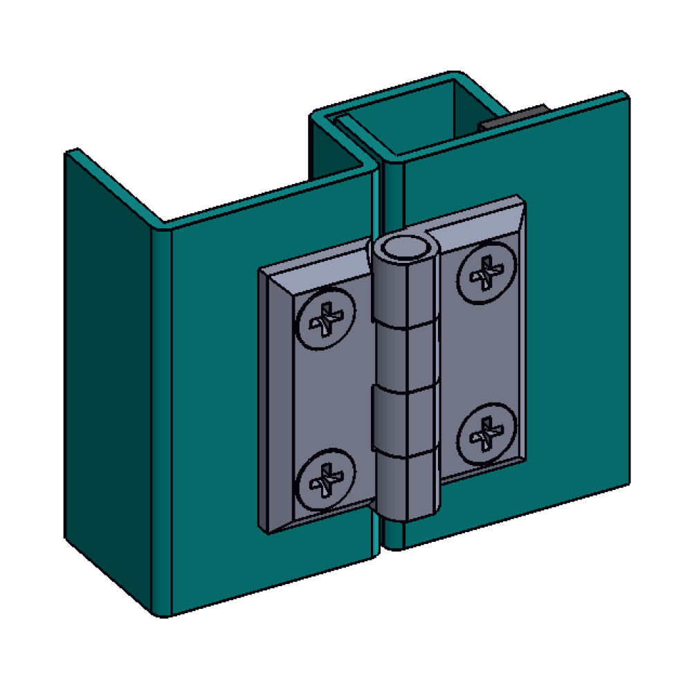 Cerniera a libro in acciaio inox con 4 fori MY4040.5.0.4