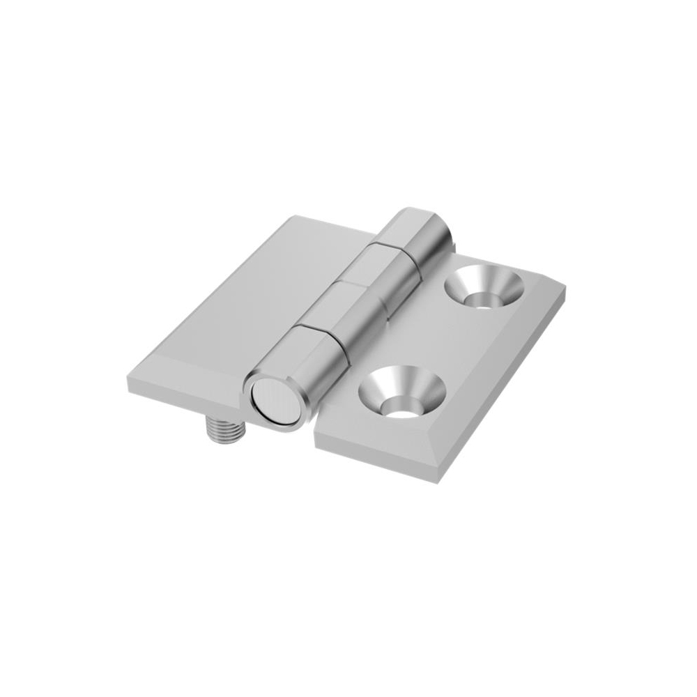 Cerniera a libro 50x50mm in zama cromata con due fori