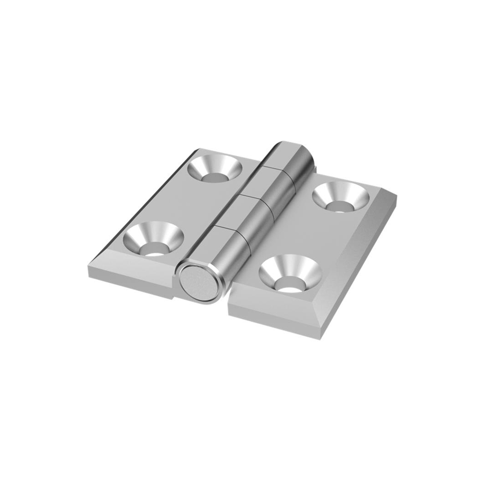 Cerniera a libro 50x50mm in zama cromata con 4 fori