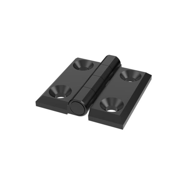 Cerniera a libro 50x50mm in zama nera con 4 fori