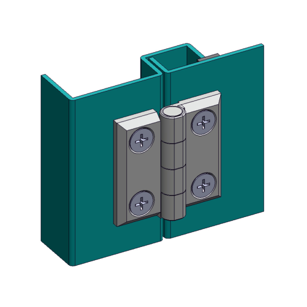 Cerniera a libro in acciaio inox con 4 fori MY5050.5.0.4