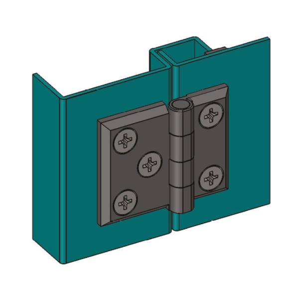 Cerniera a libro 50x63mm in zama cromata con 5 fori