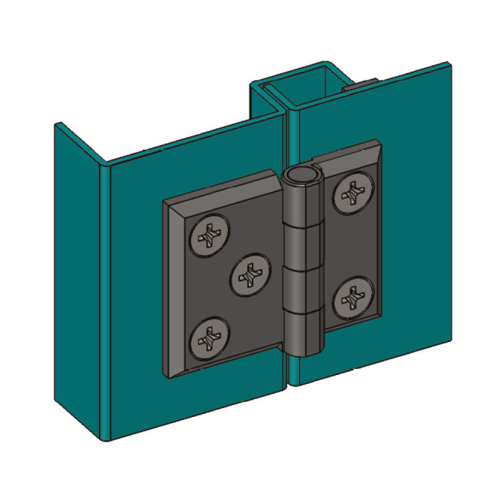 Cerniera a libro 50x63mm in zama cromata con 5 fori