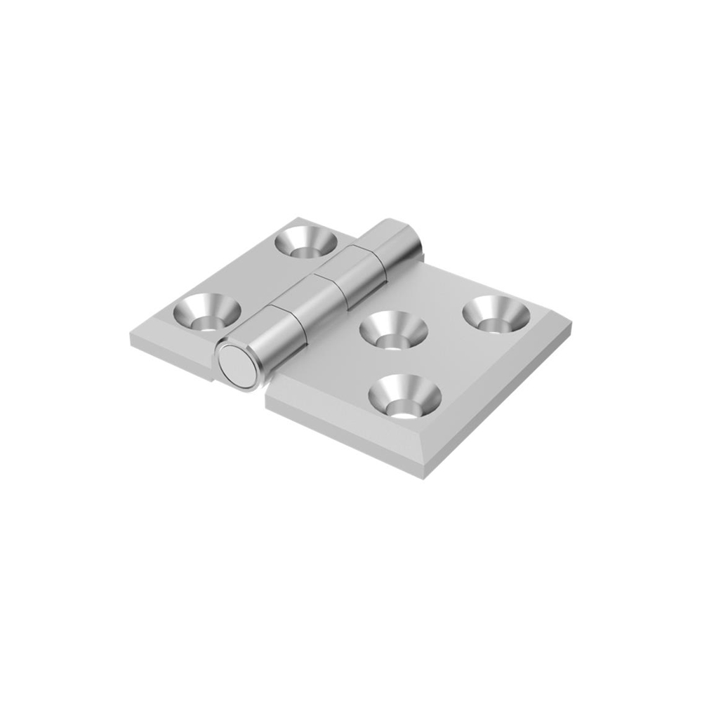 Cerniera a libro 50x63mm in zama cromata con 5 fori