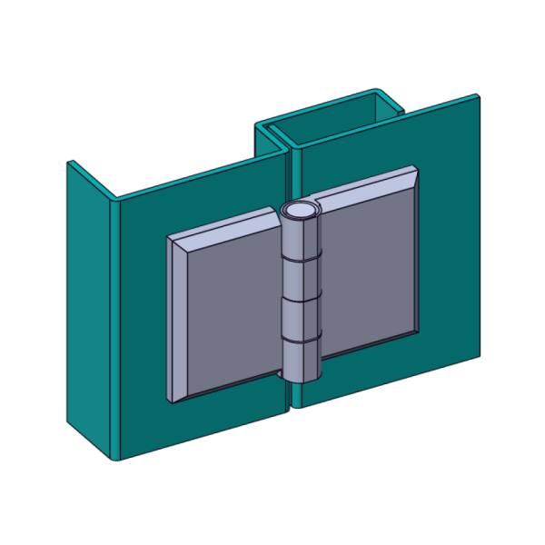 Cerniera a libro 50x76mm in zama cromata con perni