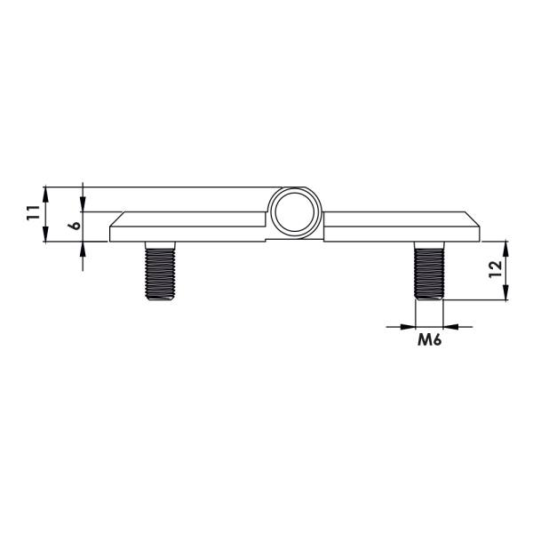 Cerniera a libro 50x76mm in zama cromata con perni