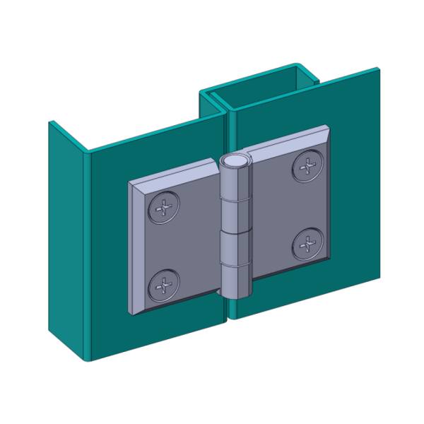 Cerniera a libro 50x76mm in zama cromata con 4 fori