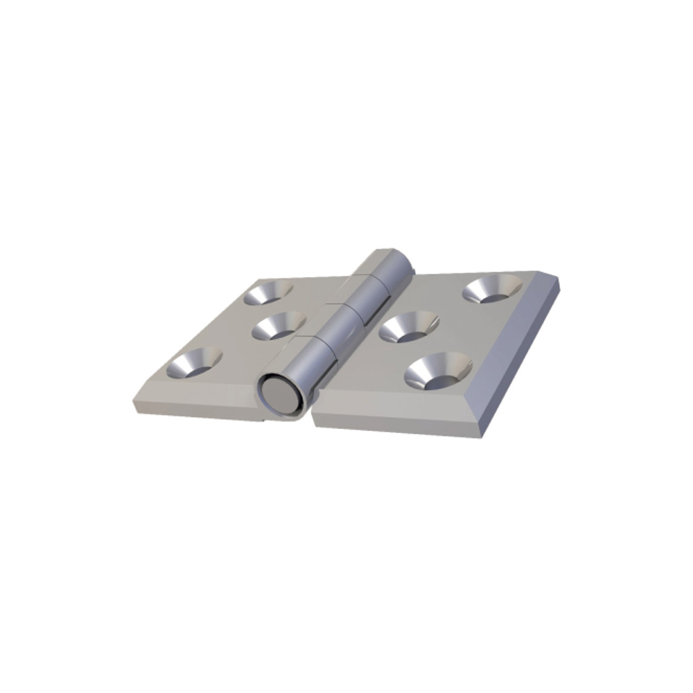 Cerniera a libro 50x76mm in zama cromata con 6 fori