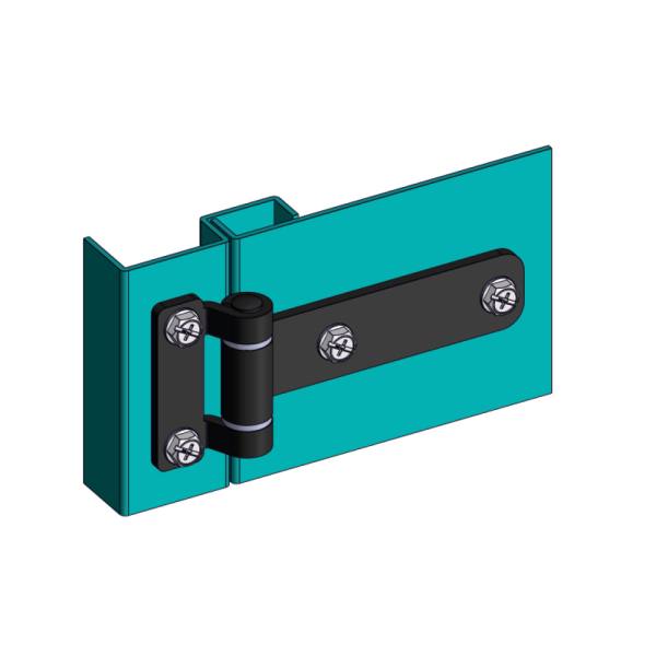 Cerniera a libro 60x135mm in acciaio nero con 4 fori