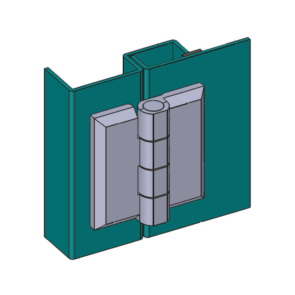 Cerniera a libro 60x60mm in zama cromata con perni