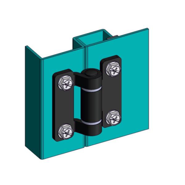 Cerniera a libro 60x60mm in acciaio zincato con 4 fori