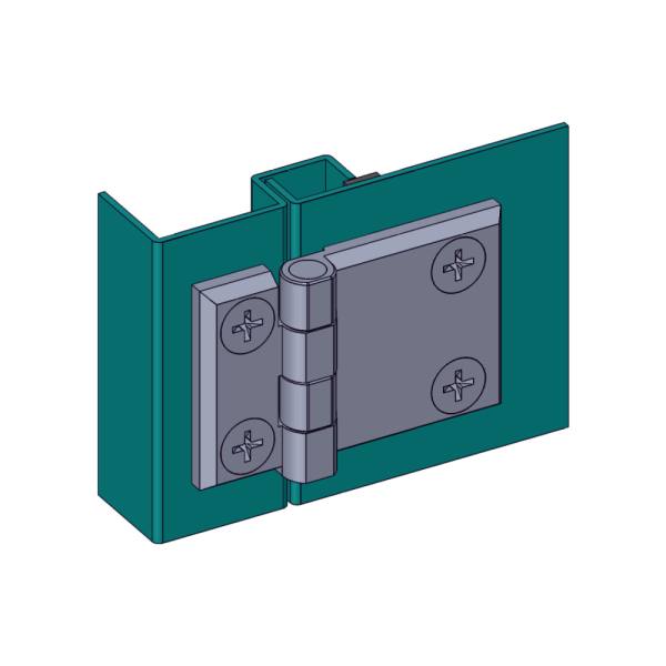 Cerniera a libro 60x90mm in zama cromata con 4 fori