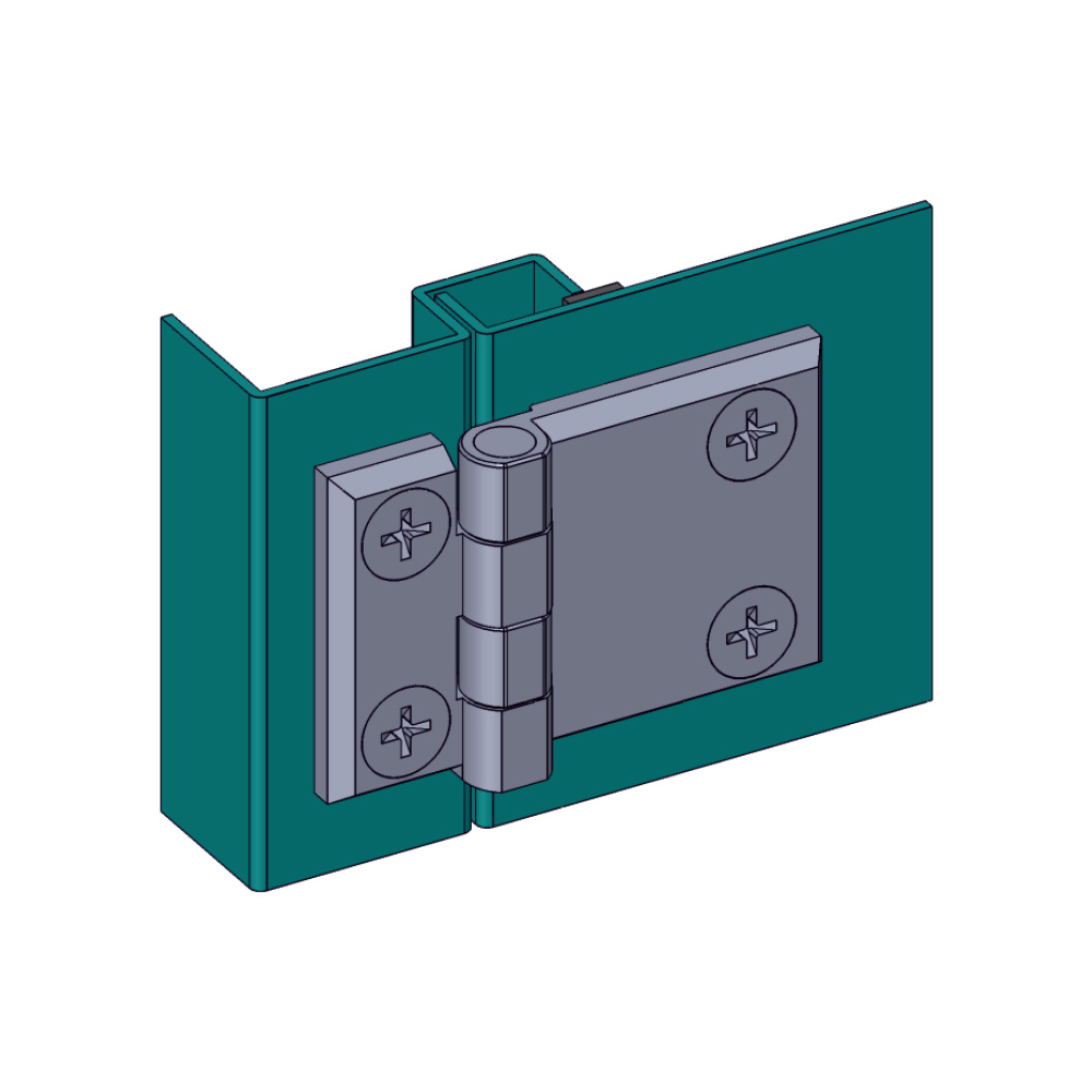 Cerniera a libro 60x90mm in zama cromata con 4 fori