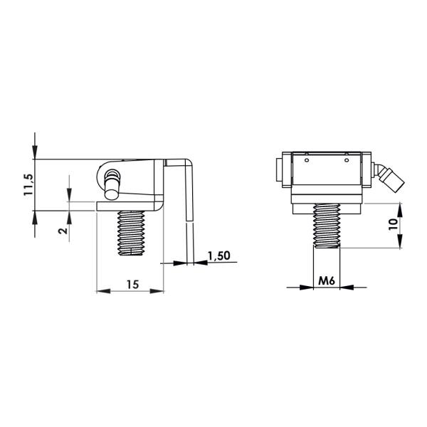 Cerniera a scomparsa per pannelli frontali MG01.2.1.V1