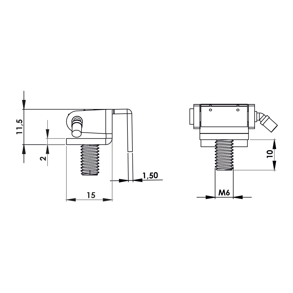Cerniera a scomparsa per pannelli frontali MG01.2.1.V1