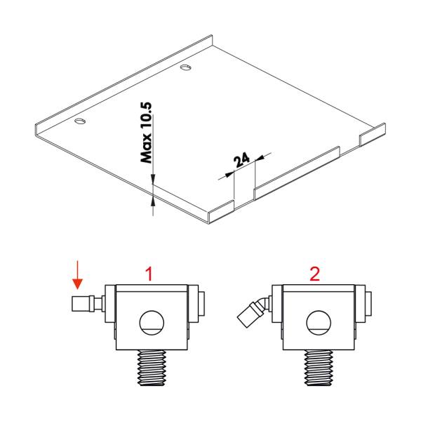 Cerniera a scomparsa per pannelli frontali MG01.2.1.V1