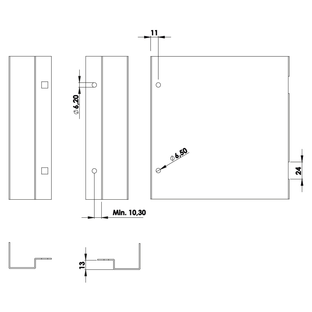 Cerniera a scomparsa per pannelli frontali MG01.2.1.V1