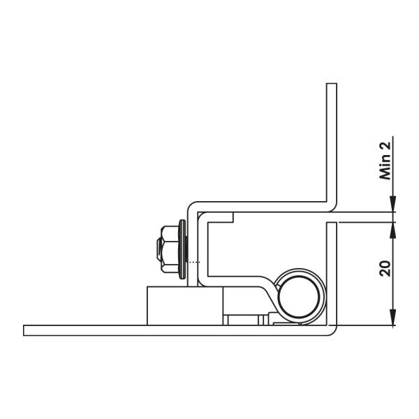Cerniera a scomparsa in acciaio inox MG05.5.0.V1.1