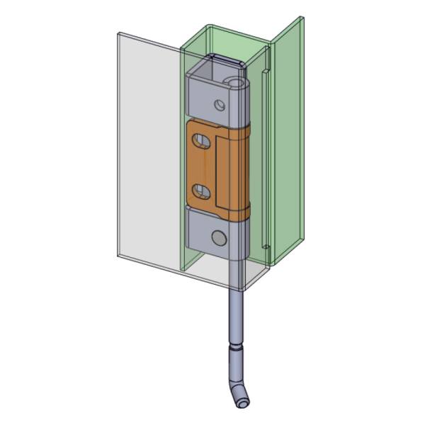 Cerniera a scomparsa in acciaio MG09.2.1.V1.1