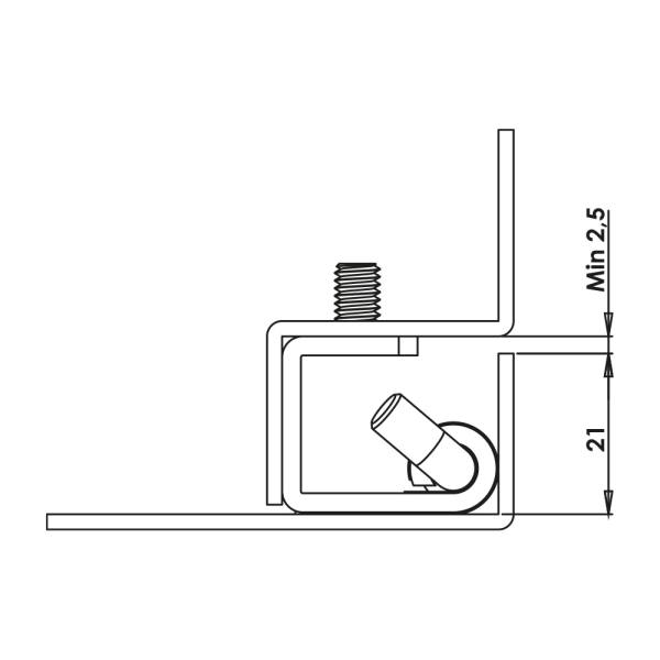 Cerniera a scomparsa in acciaio MG09.2.1.V1.1