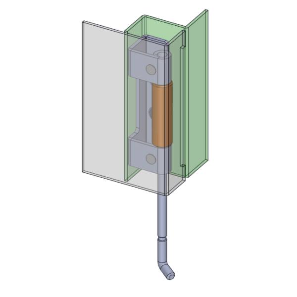 Cerniera a scomparsa in acciaio con perni MG09.2.1.V1.2