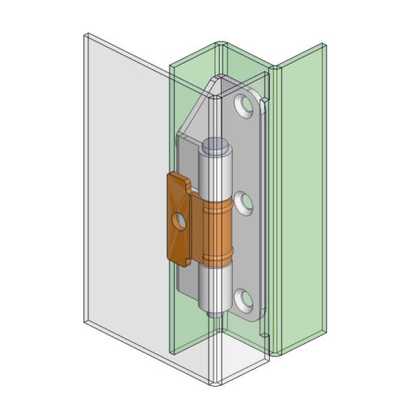 Cerniera a scomparsa in acciaio MG15.2.1.V2.1