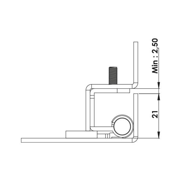 Cerniera a scomparsa in acciaio MG15.2.1.V2.1