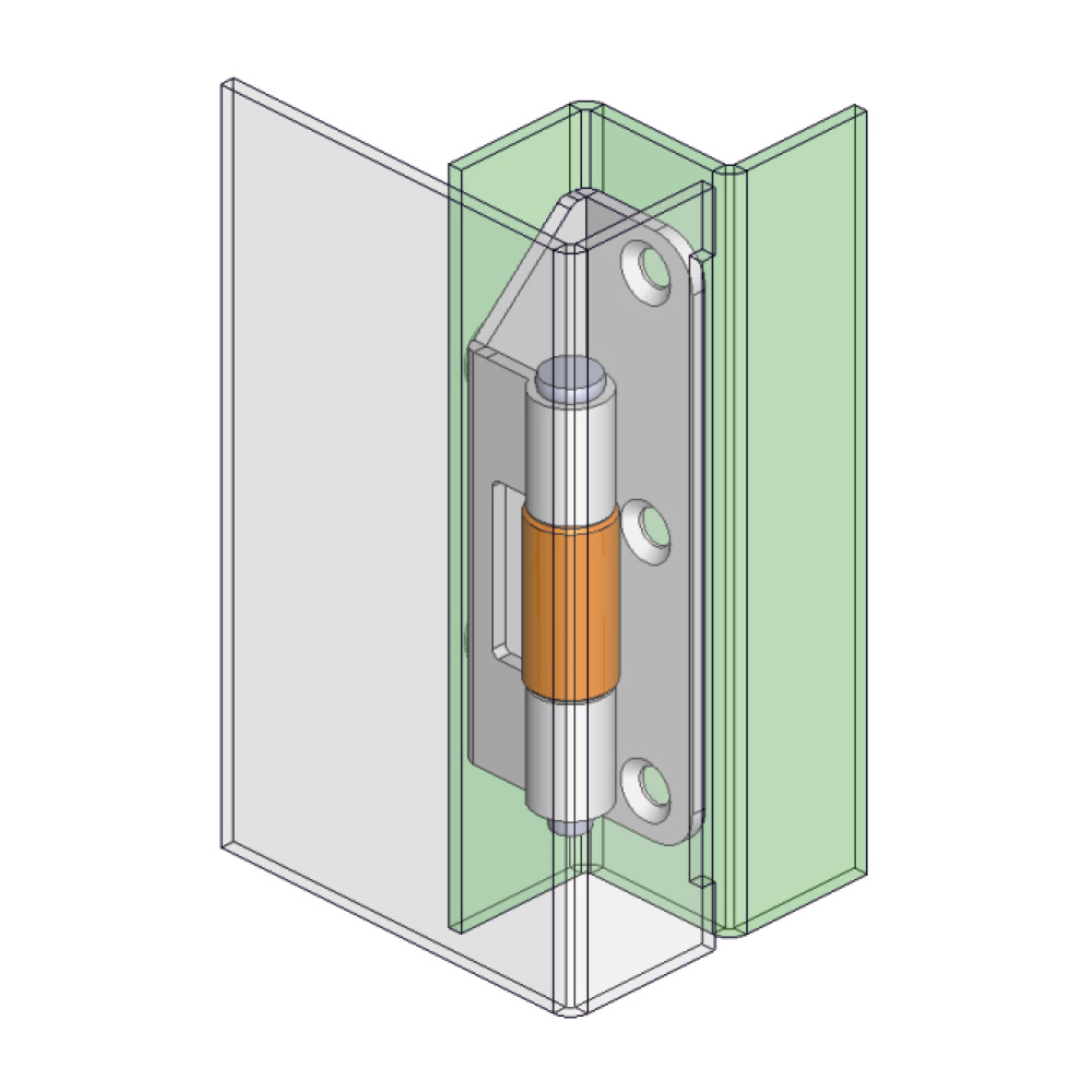 Cerniera a scomparsa in acciaio MG15.2.1.V2.2