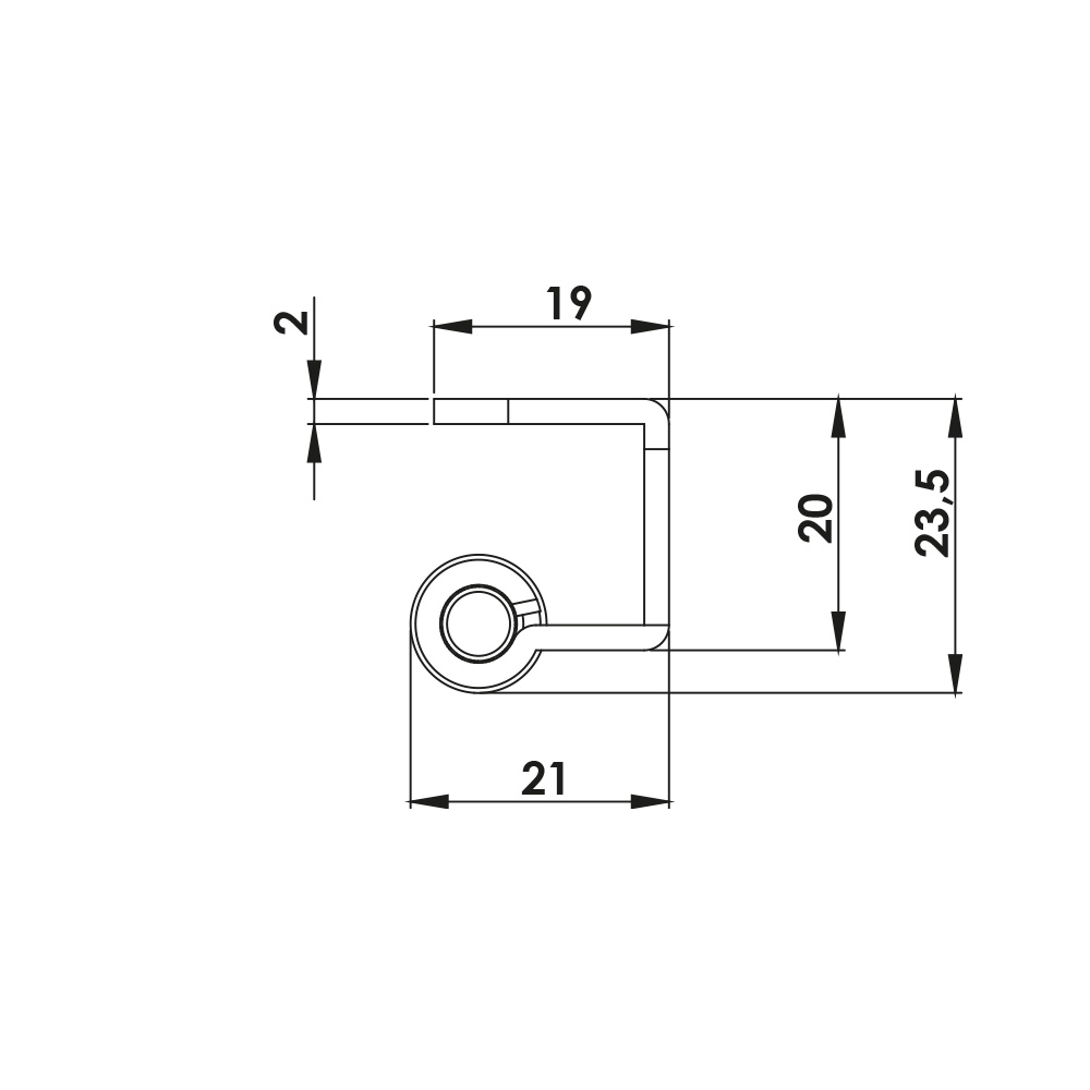Cerniera a scomparsa in acciaio MG15.2.1.V2.2