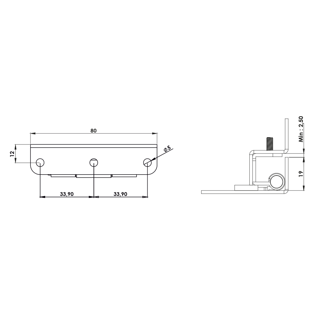 Cerniera a scomparsa in acciaio inox MG15.5.0.V2.1