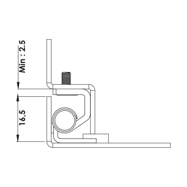 Cerniera a scomparsa in acciaio MG25.2.1.V1.1