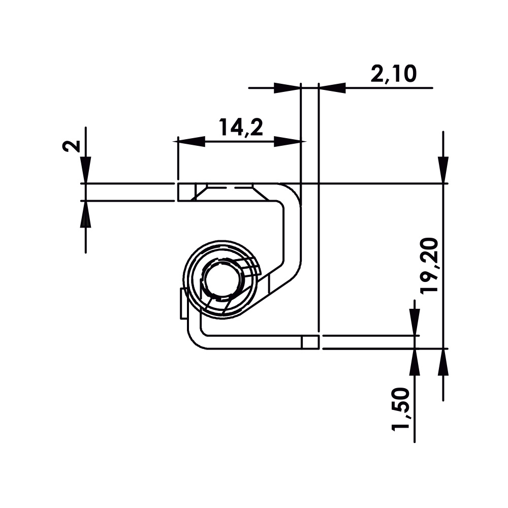 Cerniera a scomparsa in acciaio MG25.2.1.V2.1