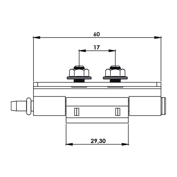 Cerniera a scomparsa in inox con perno MG25.5.0.V1.1