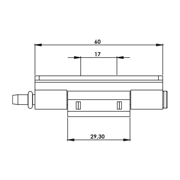 Cerniera a scomparsa in inox con fori MG25.5.0.V2.1