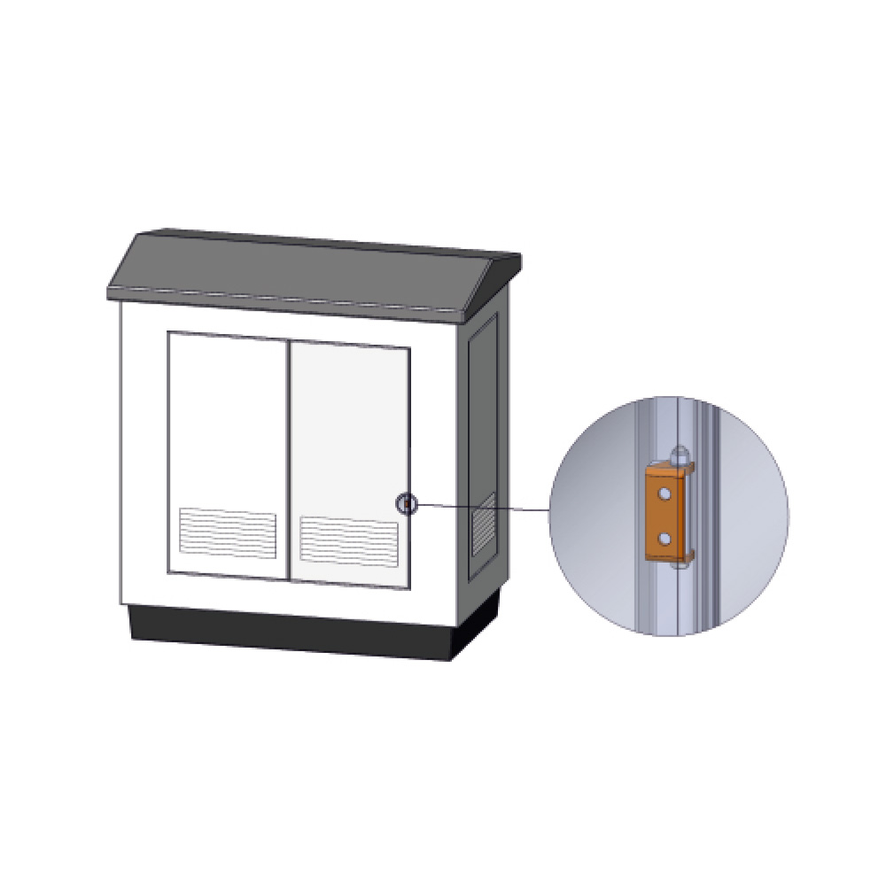 Cerniera a scomparsa in zama per quadri elettrici - MG94.1.1