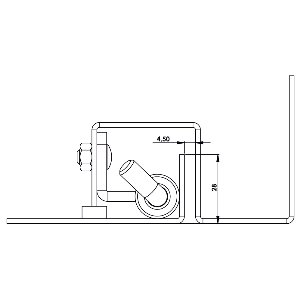 Cerniera per quadri elettrici in acciaio MT09.2.1.V2