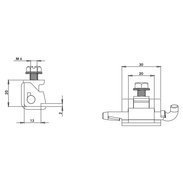 Cerniera angolare zama cromata MG07.1.2.P.20