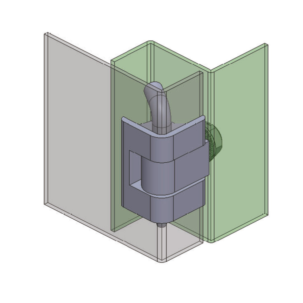Cerniera angolare zama nera MG07.1.5.P.12