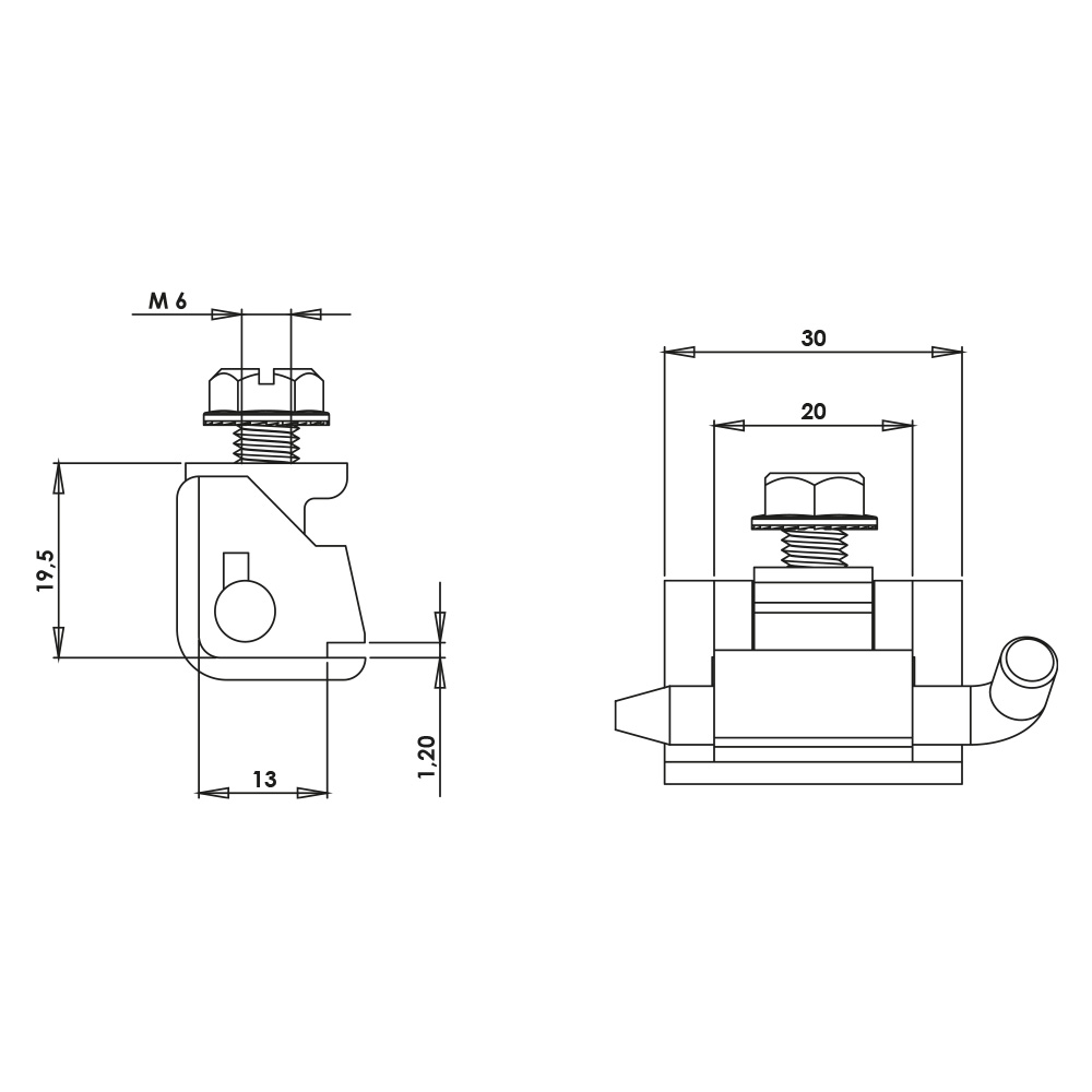 Cerniera angolare zama nera MG07.1.5.P.12