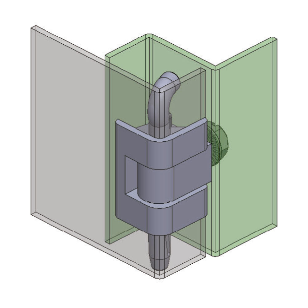 Cerniera angolare zama nera MG07.1.5.P.20