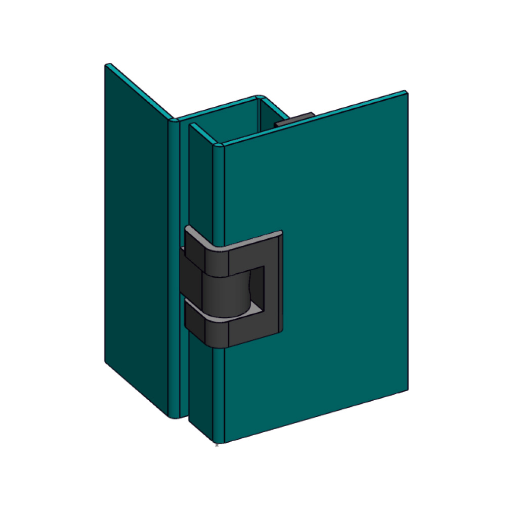 Cerniera angolare in plastica nera MG17.35.0.3.15