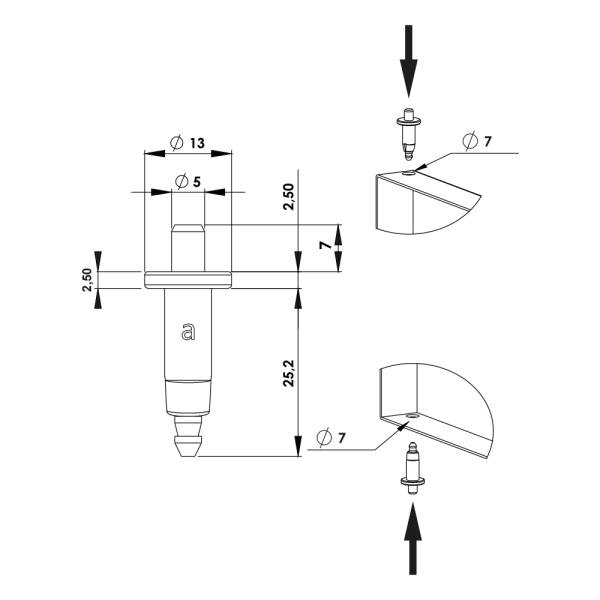 Cerniera a molla in zama MM04.1.1