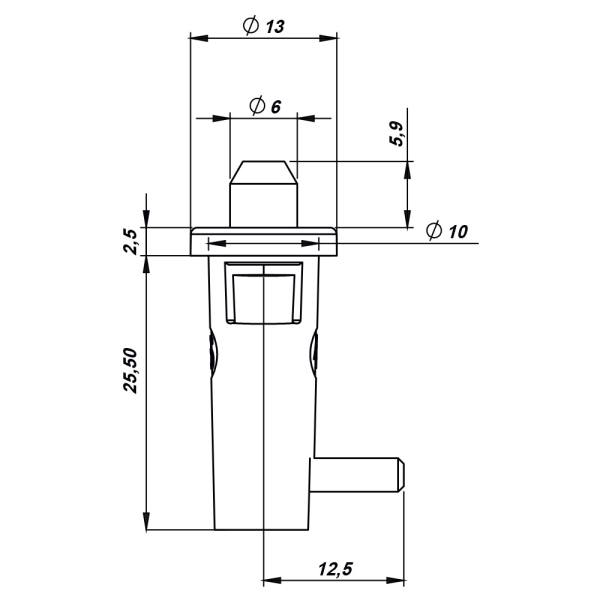 Cerniera a molla nera MM13.35